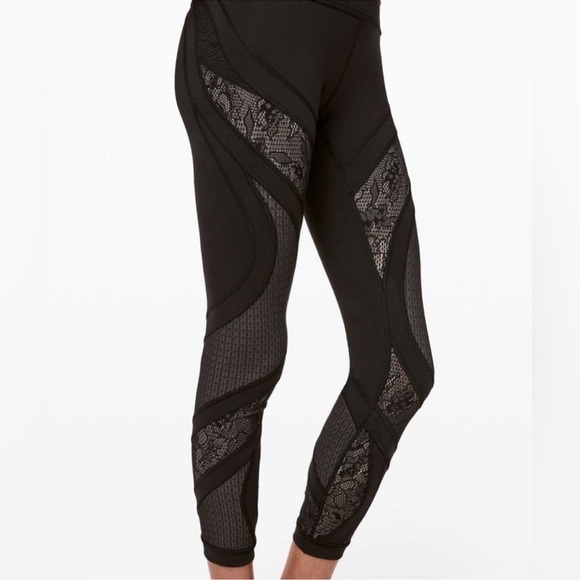 Lululemon Wunder Under High Rise Tight 25” Lace Black xx. - Picture 5 of 16